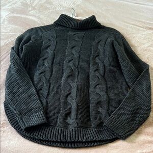 Suzy Shier Black Cable Knit Sweater
